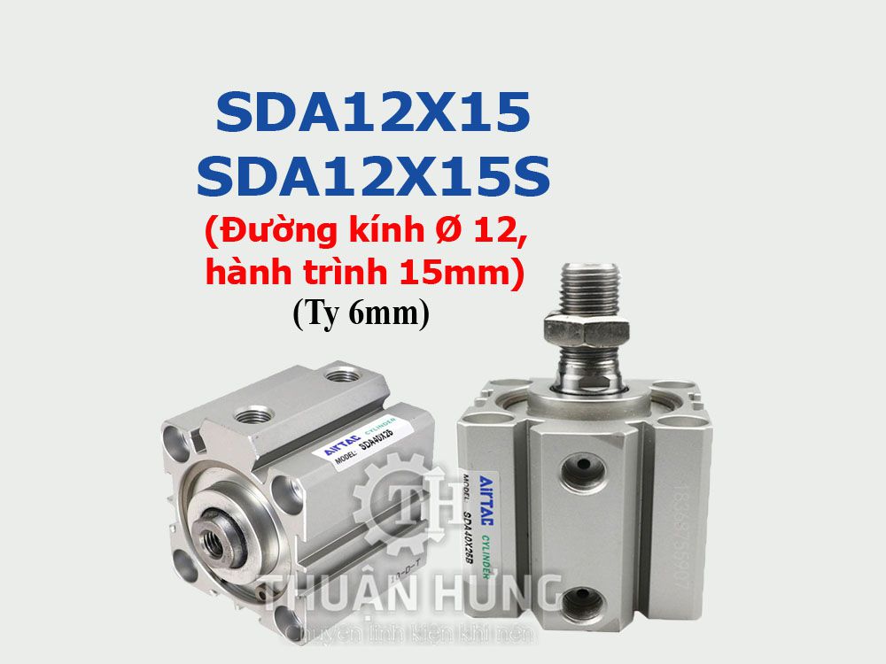 Xi lanh khí nén Airtac SDA12x15 và SDA12x15S