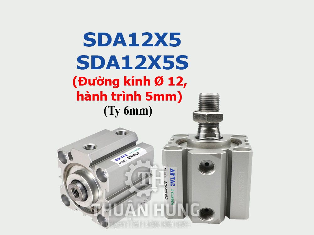 Xi lanh khí nén Airtac SDA12x5 và SDA12x5S