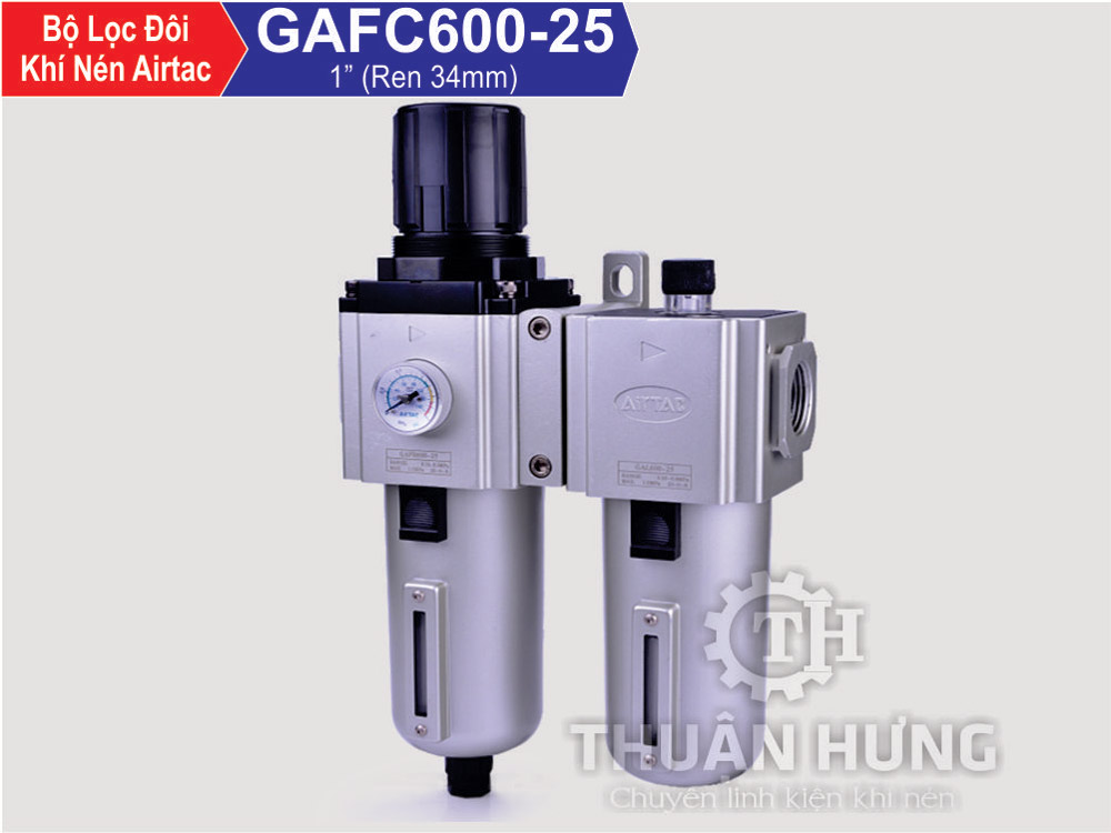 Kích thước của bộ lọc khí nén AIRTAC GAFC600-25