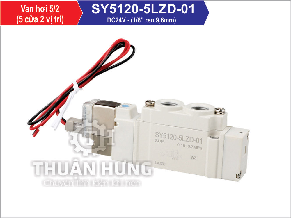 Van điện từ khí nén SMC SY5120-5LZD-01-DC24V