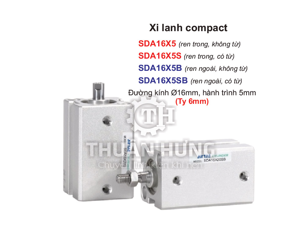 Xi lanh compact Airtac SDA16x5
