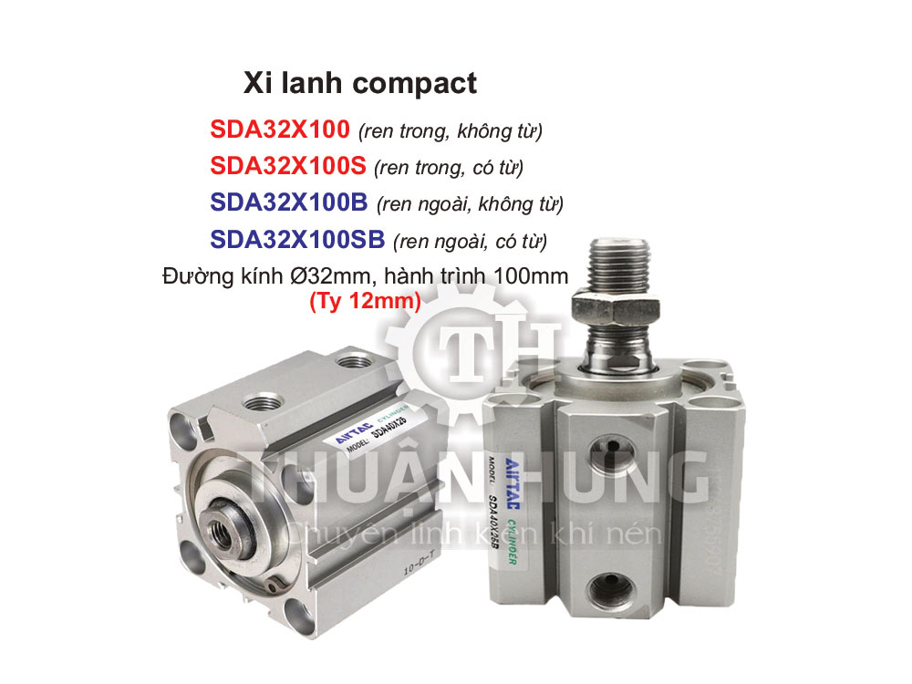 Xi lanh compact Airtac SDA32x100