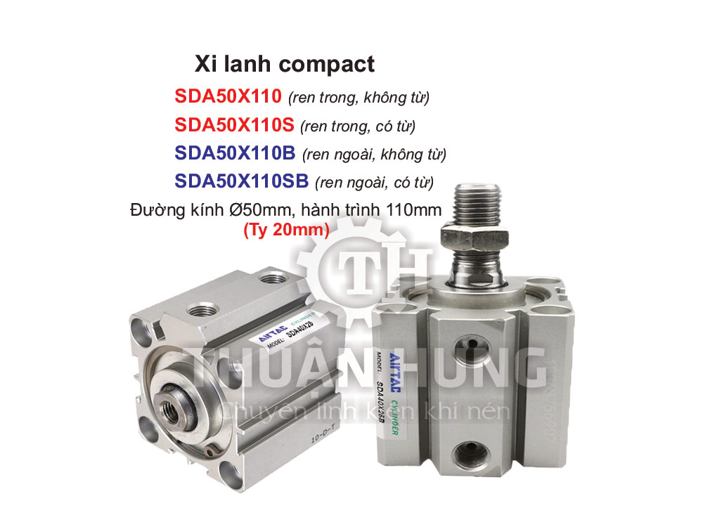 Xi lanh compact Airtac SDA50x110