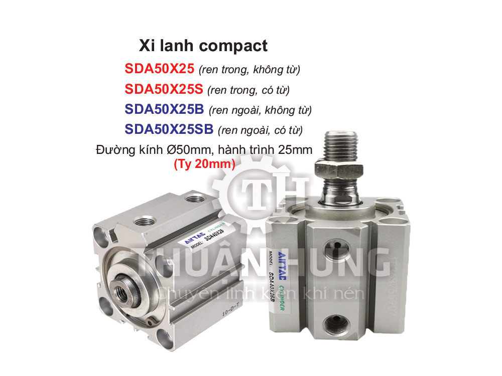 Xi lanh compact Airtac SDA50x25